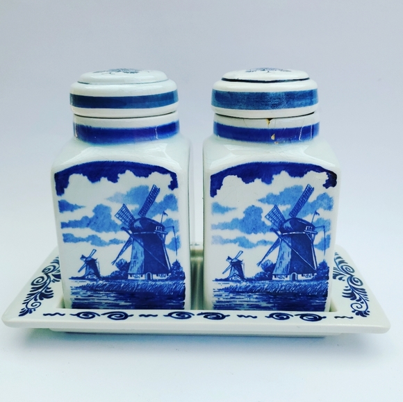Delft Blauw Handpainted Spice Canister Set - Picture 3 of 5